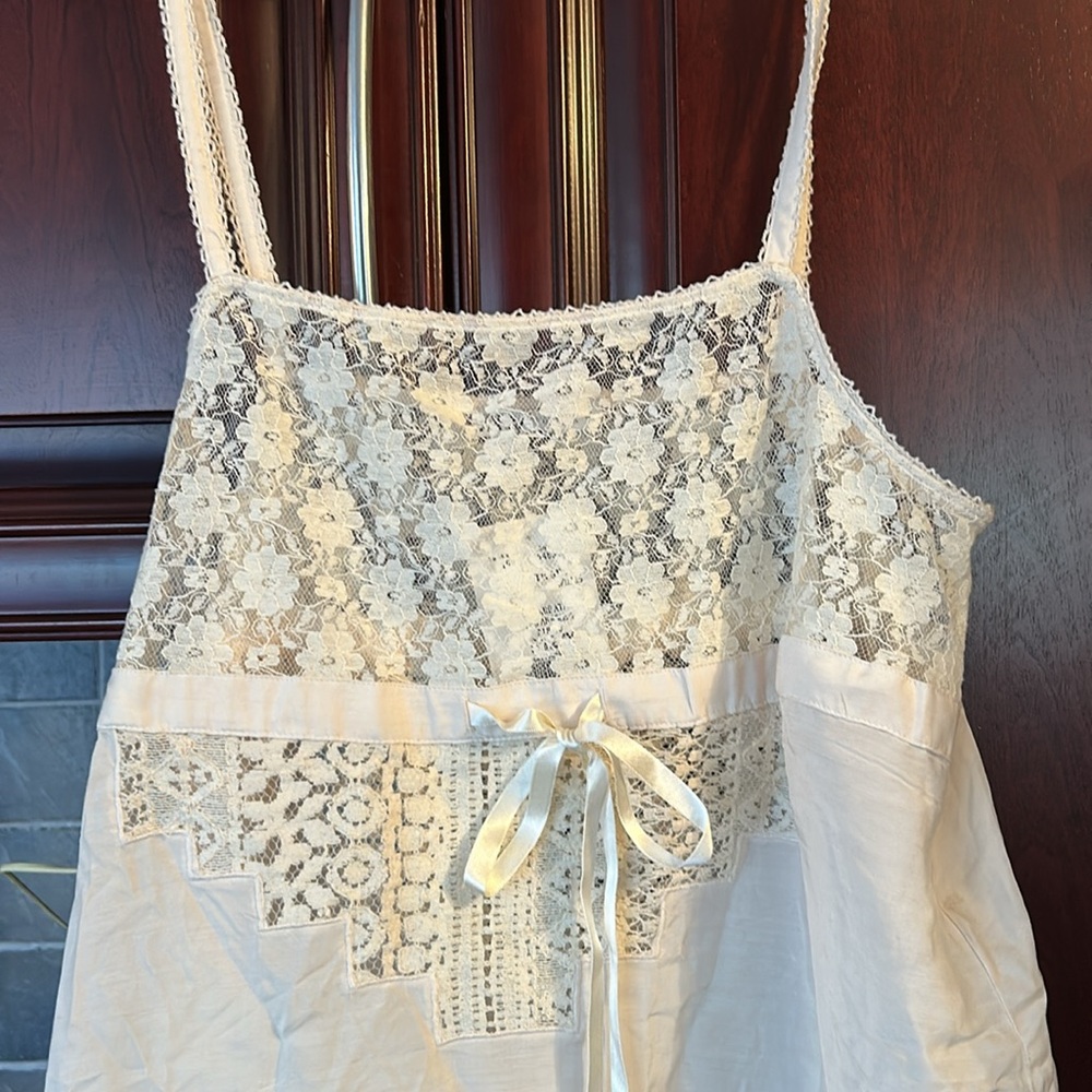 ZARA oyster white strappy lace top size medium - Picture 6 of 9
